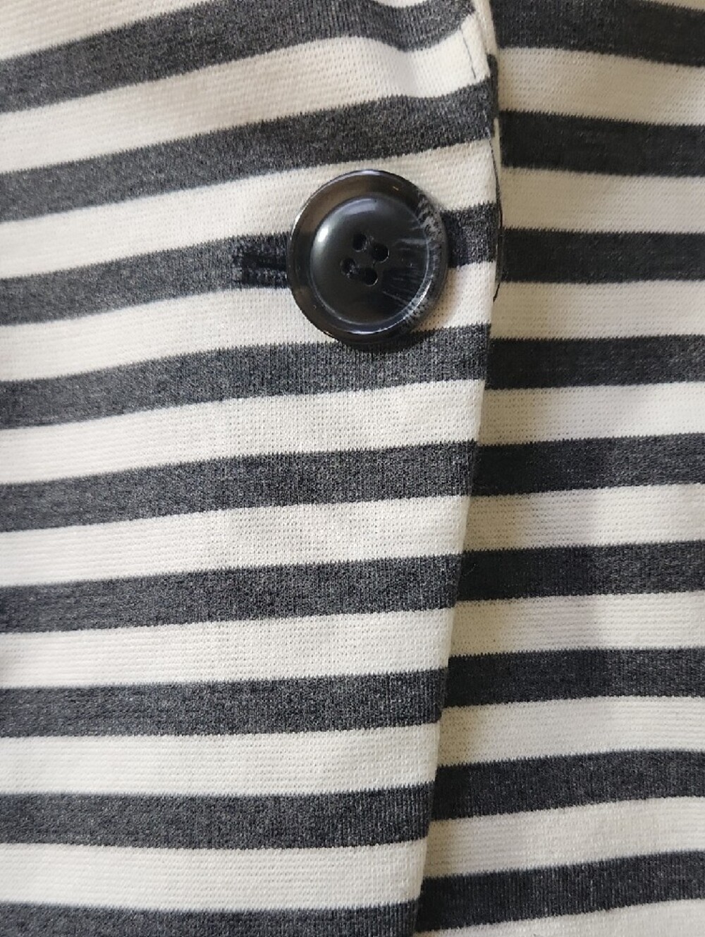 Catherine Malandrino Black and White Striped Single-Button Blazer - Picture 8 of 14